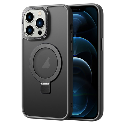 iPhone 12 Pro Max Skin Feel MagSafe Magnetic Holder Phone Case - Black