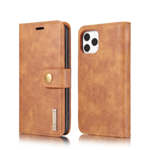 iPhone 12 Pro Max DG.MING Crazy Horse Texture Detachable Magnetic Leather Case - Brown