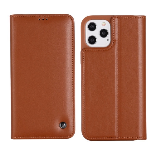 iPhone 12 Pro Max GEBEI PU+TPU Horizontal Flip Protective Case with Holder & Card Slots - Brown