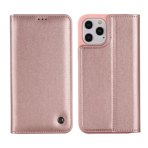 iPhone 12 Pro Max GEBEI PU+TPU Horizontal Flip Protective Case with Holder & Card Slots - Rose Gold