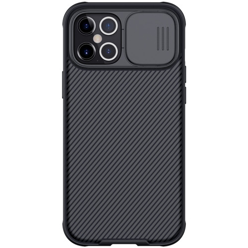 iPhone 12 Pro Max NILLKIN Black Mirror Pro Series Camshield Full Coverage Dust-proof Scratch Resistant Phone Case - Black