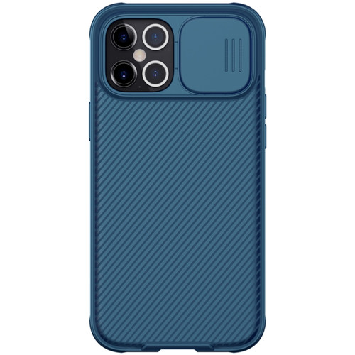 iPhone 12 Pro Max NILLKIN Black Mirror Pro Series Camshield Full Coverage Dust-proof Scratch Resistant Phone Case - Blue