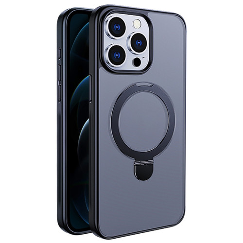 iPhone 12 Pro Max Multifunctional MagSafe Holder Phone Case - Black
