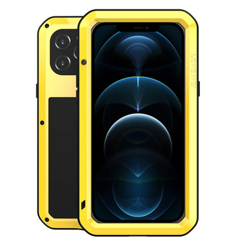 iPhone 12 Pro Max LOVE MEI Metal Shockproof Life Waterproof Dustproof Protective Case - Yellow