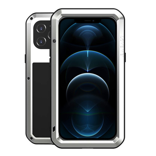 iPhone 12 Pro Max LOVE MEI Metal Shockproof Life Waterproof Dustproof Protective Case - Silver