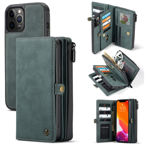 iPhone 12 Pro Max CaseMe 018 Detachable Multi-functional Horizontal Flip Leather Case, with Card Slot & Holder & Zipper Wallet & Photo Frame - Blue