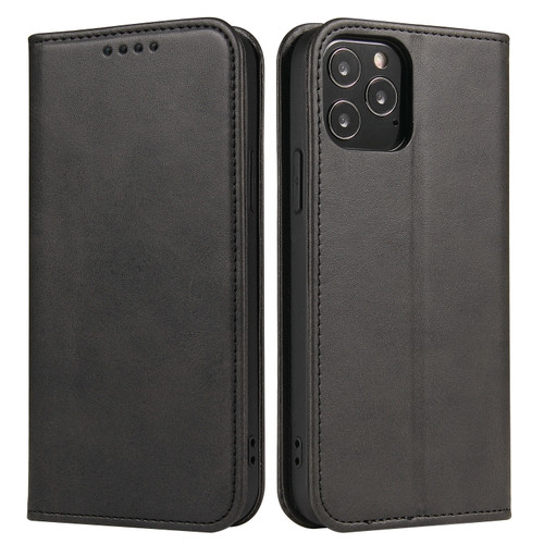 iPhone 13 mini Calf Texture Magnetic Horizontal Flip Leather Case with Holder & Card Slots & Wallet  - Black