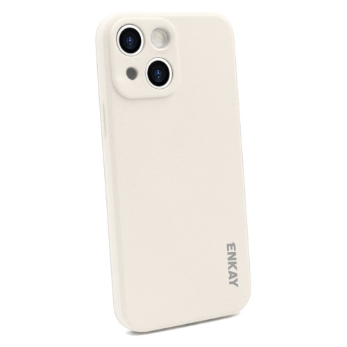 iPhone 13 mini Hat-Prince ENKAY Liquid Silicone Shockproof Protective Case Cover  - Beige
