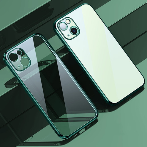 iPhone 13 mini SULADA Elastic Silicone Edge Frame + TPU All-inclusive Anti-fall Case  - Green