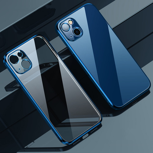 iPhone 13 mini SULADA Elastic Silicone Edge Frame + TPU All-inclusive Anti-fall Case  - Blue
