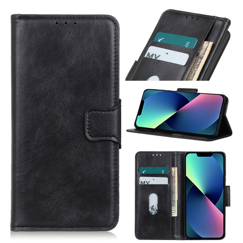 iPhone 13 mini Mirren Crazy Horse Texture Horizontal Flip Leather Case with Holder & Card Slots & Wallet  - Black