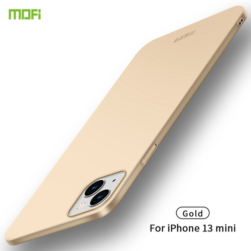 iPhone 13 mini  MOFI Frosted PC Ultra-thin Hard Case - Gold