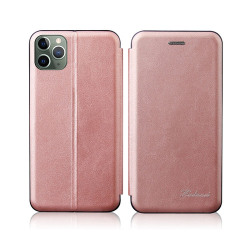 iPhone 13 mini  Integrated Voltage Retro Texture Magnetic TPU+PU Leather Case with Card Slot & Holder - Rose Gold