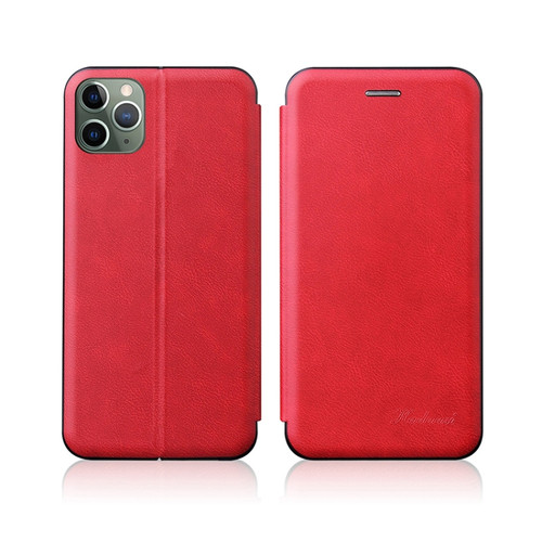 iPhone 13 mini  Integrated Voltage Retro Texture Magnetic TPU+PU Leather Case with Card Slot & Holder - Red