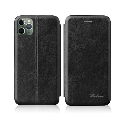 iPhone 13 mini  Integrated Voltage Retro Texture Magnetic TPU+PU Leather Case with Card Slot & Holder - Black