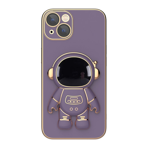 iPhone 13 mini Plating Astronaut Holder Phone Case  - Lavender Purple