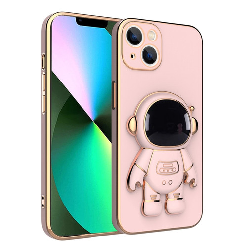 iPhone 13 mini Plating Astronaut Holder Phone Case  - Pink