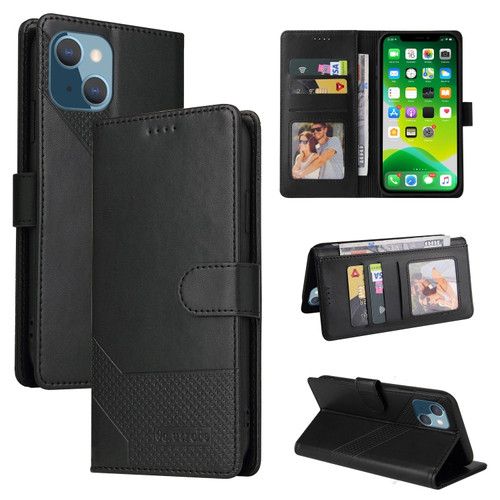 iPhone 13 mini GQUTROBE Skin Feel Magnetic Leather Phone Case  - Black