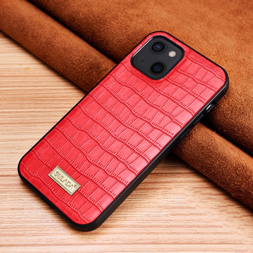 iPhone 13 mini SULADA Crocodile Texture TPU Protective Case  - Red