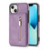 iPhone 13 mini Zipper Card Holder Phone Case  - Purple