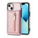 iPhone 13 mini Zipper Card Holder Phone Case  - Rose Gold