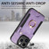 iPhone 13 mini Retro Skin-feel Ring Multi-card Wallet Phone Case - Purple