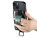 iPhone 13 mini Suteni H13 Card Wallet Wrist Strap Holder PU Phone Case - Black