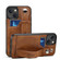iPhone 13 mini Suteni 215 Wrist Strap PU Phone Case  - Brown