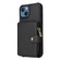 iPhone 13 mini Zipper Shockproof Protective Phone Case  - Black