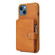 iPhone 13 mini Zipper Shockproof Protective Phone Case  - Brown