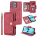 iPhone 13 mini POLA 9 Card-slot Oil Side Leather Phone Case  - Red