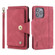 iPhone 13 mini POLA 9 Card-slot Oil Side Leather Phone Case  - Red