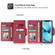 iPhone 13 mini POLA 9 Card-slot Oil Side Leather Phone Case  - Red