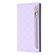 iPhone 13 mini Grid Texture Lanyard Zipper Leather Phone Case - Purple