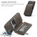 iPhone 13 mini CaseMe C20 Multifunctional PC + TPU Protective Case with Holder & Card Slot & Wallet  - Coffee