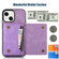 iPhone 13 Mini Three-fold RFID Leather Phone Case with Lanyard - Purple