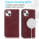 iPhone 13 mini Wireless Charging Magsafe Leather Phone Case  - Red