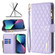 iPhone 13 mini Diamond Lattice Zipper Wallet Leather Flip Phone Case  - Purple