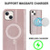 iPhone 13 mini Rhombic MagSafe RFID Anti-Theft Wallet Leather Phone Case - Rose Gold