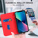 iPhone 13 mini Rhombic MagSafe RFID Anti-Theft Wallet Leather Phone Case - Red