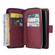 iPhone 13 mini 9 Card Slots Zipper Wallet Bag Leather Phone Case  - Wine Red