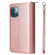 iPhone 13 mini 9 Card Slots Zipper Wallet Bag Leather Phone Case  - Rose Gold