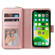 iPhone 13 mini 9 Card Slots Zipper Wallet Bag Leather Phone Case  - Rose Gold