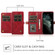 iPhone 13 mini Strong Magnetic Detachable Horizontal Flip Leather Case with Card Slots & Wallet  iPhone 13 Mini - Red