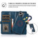 iPhone 13 mini Strong Magnetic Detachable Horizontal Flip Leather Case with Card Slots & Wallet  iPhone 13 Mini - Blue