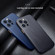 iPhone 13 mini R-JUST Carbon Fiber Leather Texture All-inclusive Shockproof Back Cover Case  - Sapphire Blue