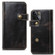 iPhone 13 mini Denior Oil Wax Cowhide DK Magnetic Button Leather Phone Case - Black