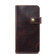 iPhone 13 mini Denior Oil Wax Cowhide DK Magnetic Button Leather Phone Case - Dark Red