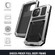 iPhone 13 mini R-JUST Shockproof Waterproof Dust-proof Metal + Silicone Protective Case with Holder  - Silver