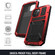 iPhone 13 mini R-JUST Shockproof Waterproof Dust-proof Metal + Silicone Protective Case with Holder  - Red